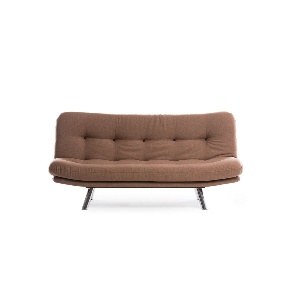 Misa Small Sofabed - Trosjed na razvlačenje, svijetlo smeđa slika 4