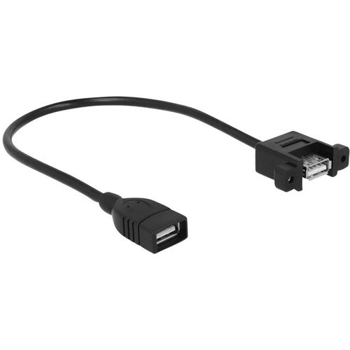 Delock USB kabel USB 2.0 USB-A utičnica, USB-A utičnica 0.25 m crna  85105 slika 1