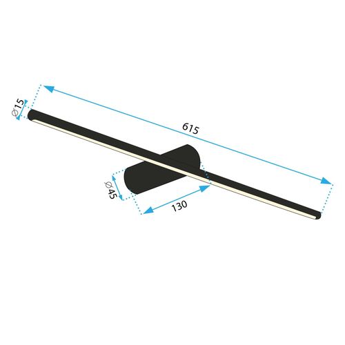 Zidni svijećnjak LED 60CM APP1342-W Black slika 7