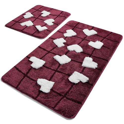 Kalbim - Purple Multicolor Acrylic Bathmat Set (2 Pieces) slika 2