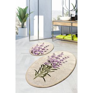 Set Kupatilskih Prostirki Lavender DJT Multicolor (2 Komada)