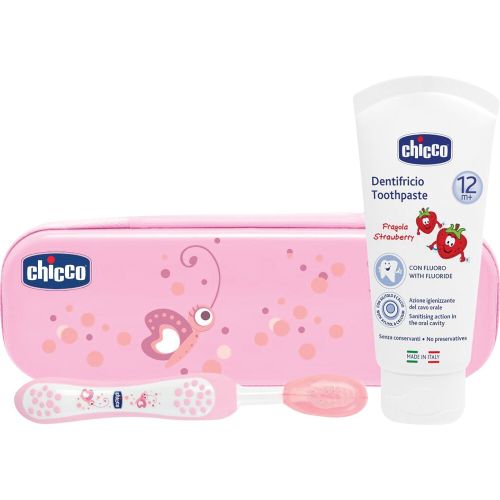 CHICCO zubna četkica set za oralnu njegu pink 6959100 slika 1