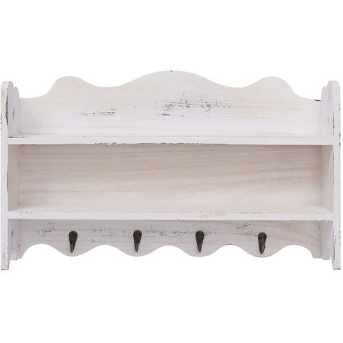 284235 Wall Mounted Coat Rack White 50x10x30 cm Wood slika 3