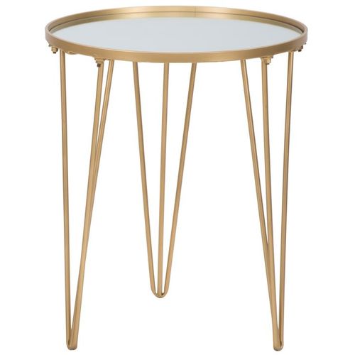 Mauro Ferretti Coffee table glam gold/ogledalo cm ø 40x49 slika 1