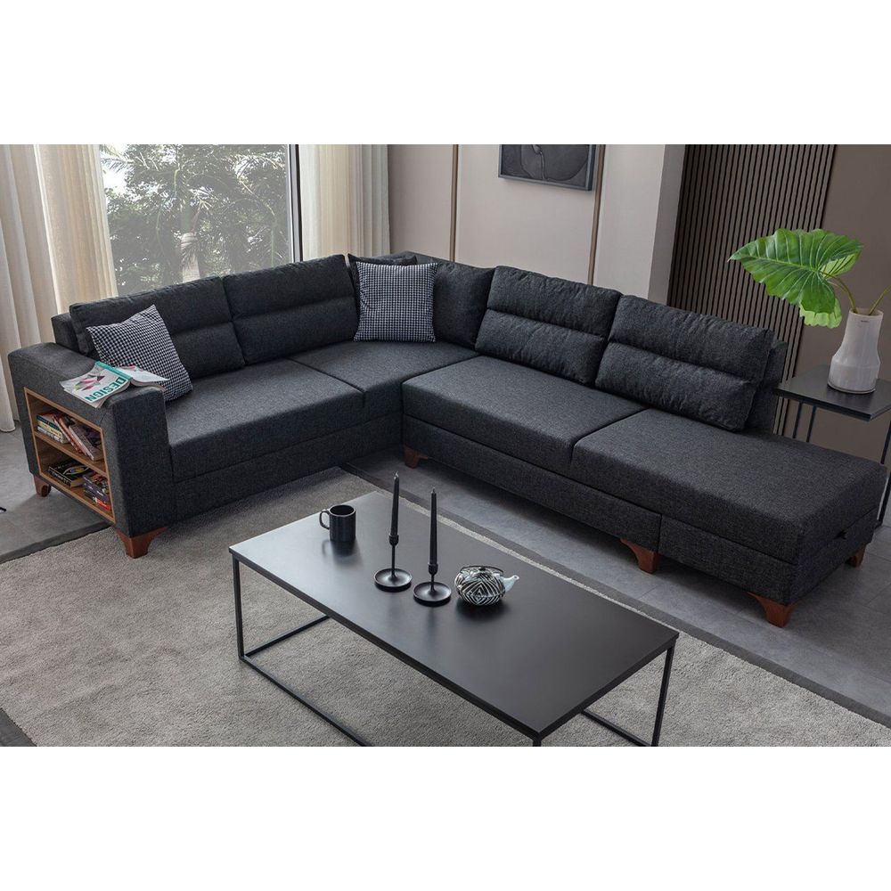 Ugaona Sofa Tloft lijevi - boja: antracit slika 2