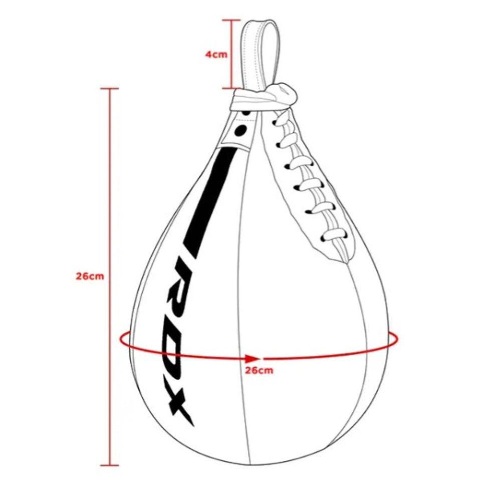 RDX Sports Kruška za boks + nosač F6 - Bijela slika 5