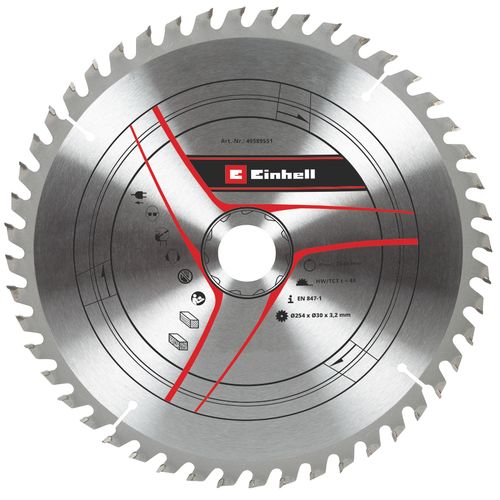 Einhell Pribor za stacionarne / preklopne testere TCT Rezni list 254x30x3,2 T48 slika 1