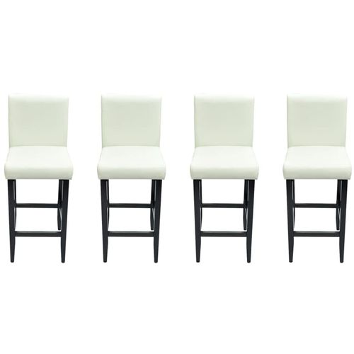 Barske stolice od umjetne kože 4 kom bijele slika 24