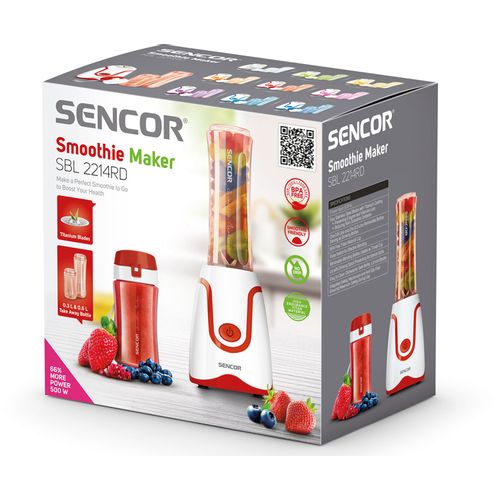 Sencor SBL 2214RD Blender, 500 W, Crveno-beli slika 8
