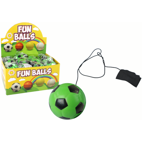 Nogometna lopta s Jojo gumicom za odskakanje, 6 cm, zelena slika 1