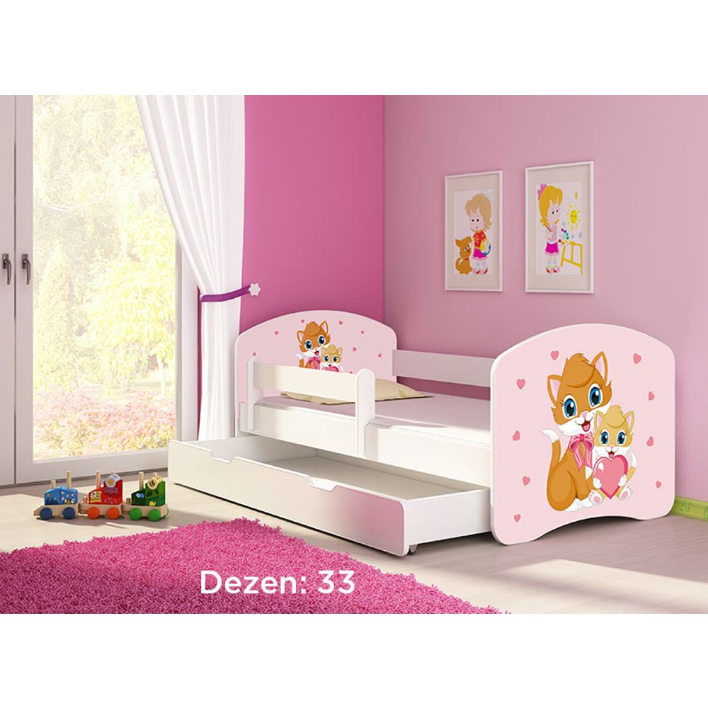 ACMA Dječiji krevet Acma II sa ladicom White - 180x80cm - Dezen 33 slika 2