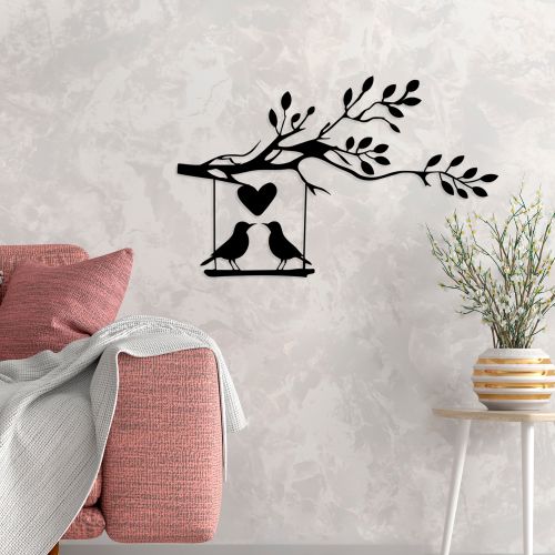 Wallity Metalna zidna dekoracija, Love Of Birds slika 2