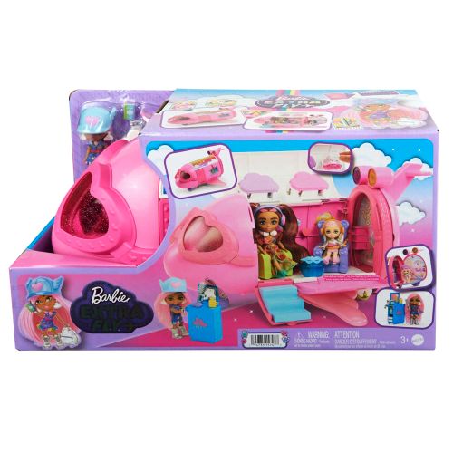 Barbie Extra Fly Minis ružičasti avion s dodacima slika 5