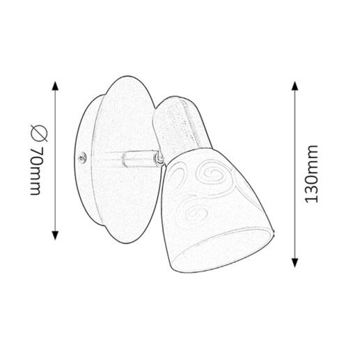 Rabalux Harmony lux spot E14 1x40W Spot rasveta slika 2