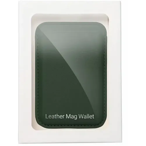 Kožni Mag Wallet magnetni novčanik tamno zelene boje slika 6