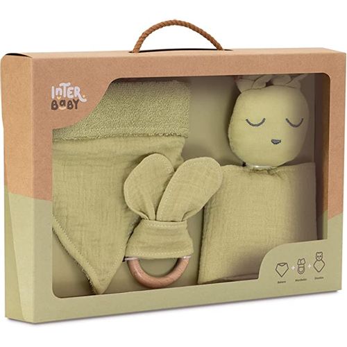 InterBaby Set za bebe Muslin Olive Green slika 1