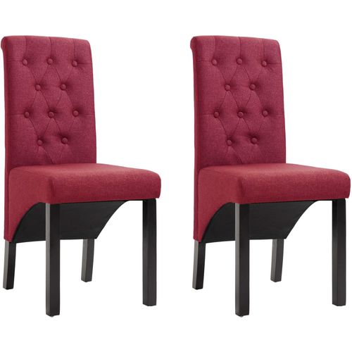 Blagovaonske stolice od tkanine 2 kom crvena boja vina slika 9