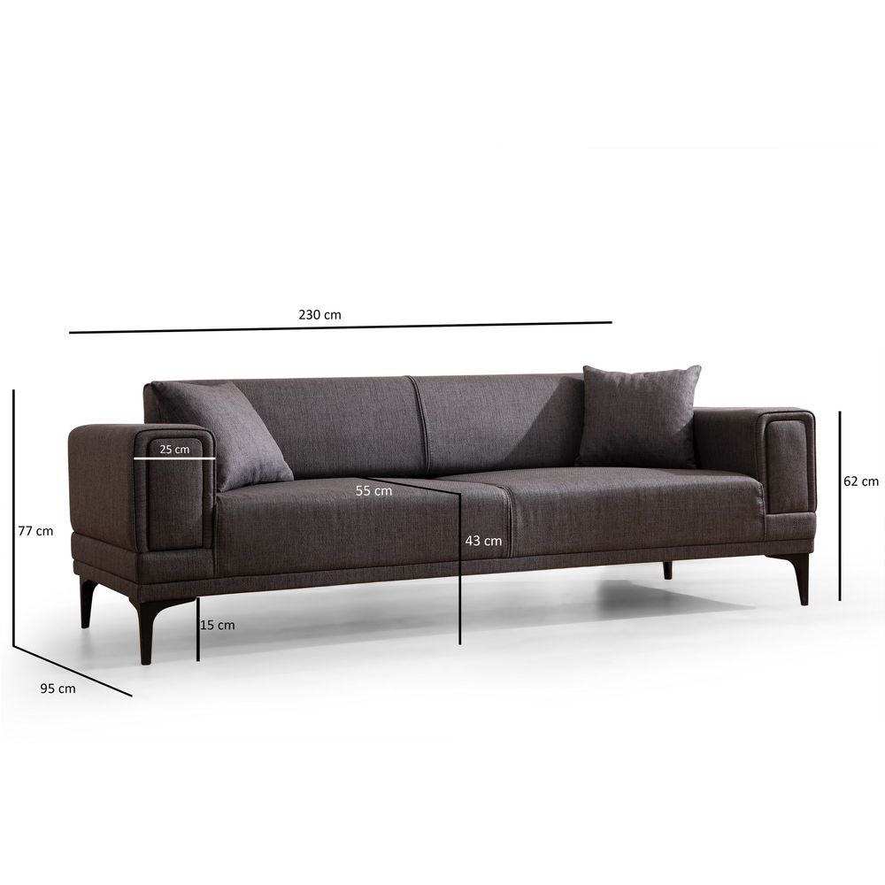 Horizon - Tamnosiva trosjed-sofa na razvlačenje slika 9