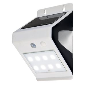 LED solarni reflektor, 3 W, 200 lm, 4000 K, sa senzorom, bijeli, 15,5 x 9,5 x 8 cm, IP44, Baterija: 3,7 V 18650 1200 mAh, Domet detekcije: do 5m, Kut detekcije: 90°  