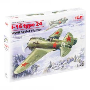 Model Kit Aircraft - I-16 Type 24, WWII Soviet Fighter 1:72