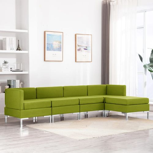 5-dijelni set sofa od tkanine zeleni slika 25