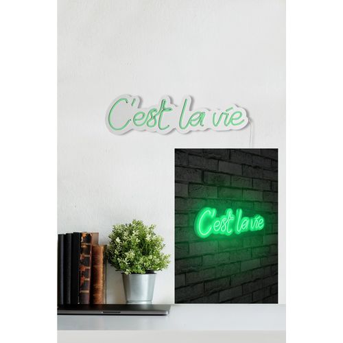 Wallity Ukrasna plastična LED rasvjeta, C'est La Vie - Green slika 13