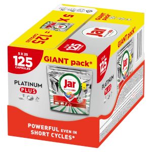Jar Platinum Plus Anti Dull tablete za strojno pranje posuđa 125kom / XXL