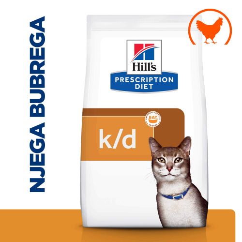 Hill's Prescription Diet k/d Kidney Care Hrana za Mačke s Piletinom, 1,5 kg slika 1