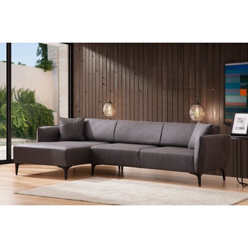 Atelier Del Sofa Kutna garnitura, Tamno siva, Belissimo Left - Dark Grey slika 1