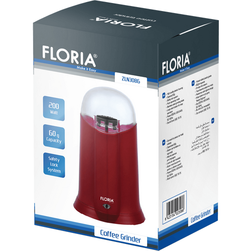 Floria Mlin za kafu, spremnik 60 g., 200 W - ZLN3086/RD slika 2