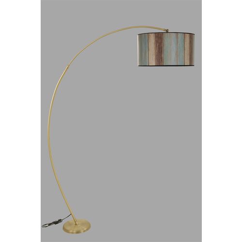 Mısra Eskitme Lambader Silindir Renkli Abajurlu Multicolor Floor Lamp slika 3