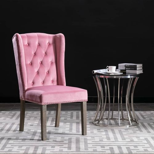 Blagovaonska stolica ružičasta baršunasta slika 22