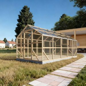 Drveni plastenik CASA XL 2.6m x 5m, polykarbonat 4mm