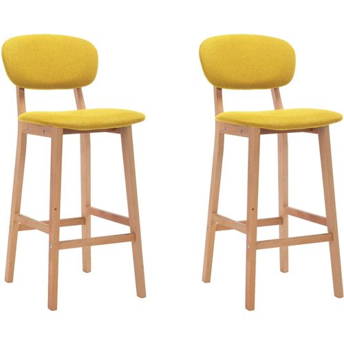 Barski stolci od tkanine 2 kom boja senfa slika 17