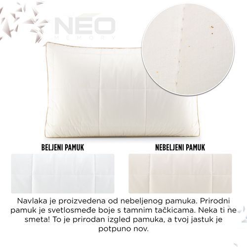 Hibridni jastuk NEO Bamboo Memory - 50x70 cm slika 9