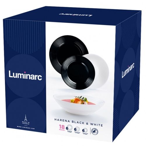 LUMINARC Harena set 18/1 crno beli slika 2