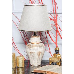 TM274 Krem Zlatna Stolna Lampa