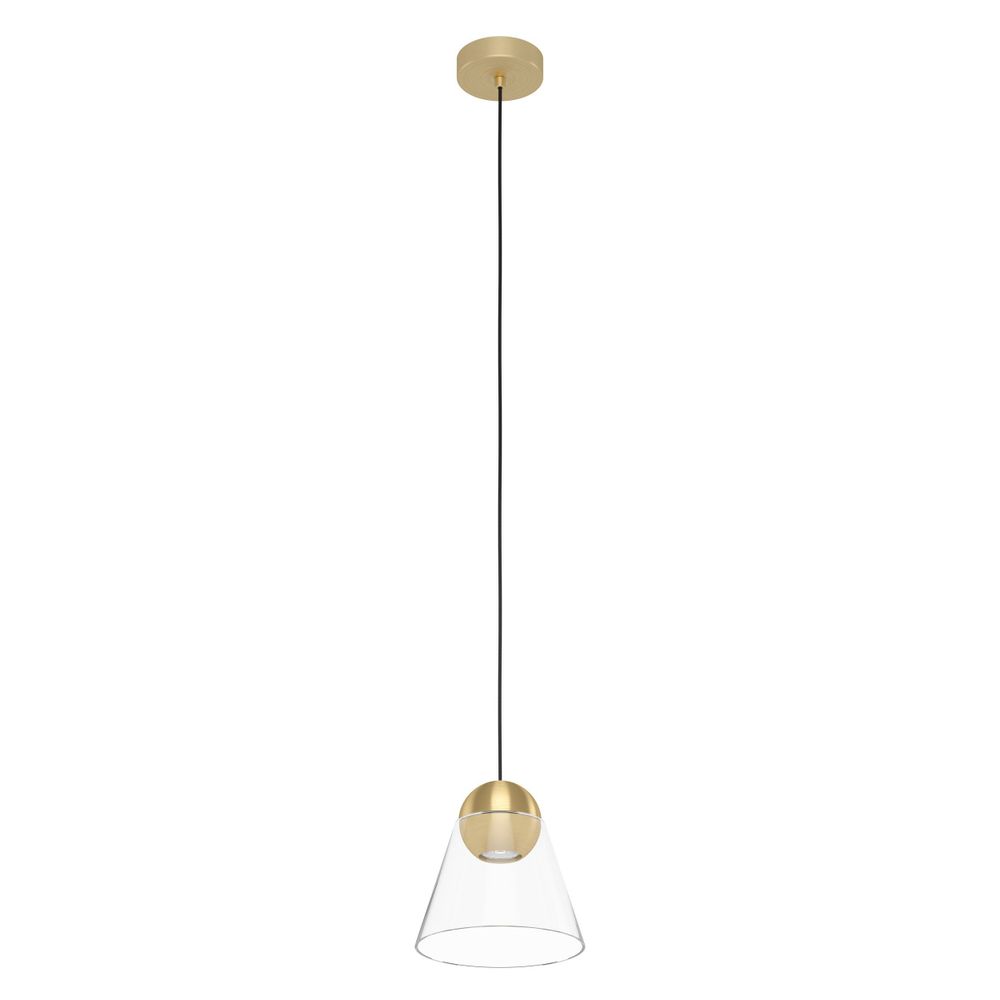 Eglo viseća lampa cerasella gu10 1x4,5w brušeni mesing/prozirno v:1100mm o200mm slika 1