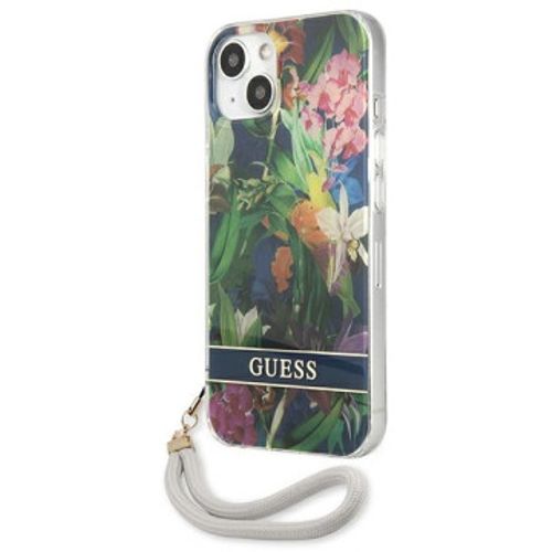 GUESS Futrola za iPhone 13 Mini Blue Flower Cord slika 1