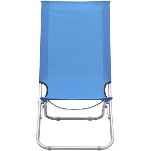 Sklopive stolice za plažu od tkanine 2 kom plave slika 3