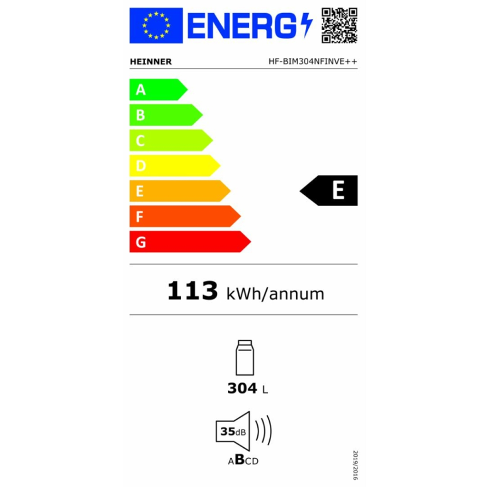 Heinner ugradbeni hladnjak HF-BIM304NFINVE++ slika 6