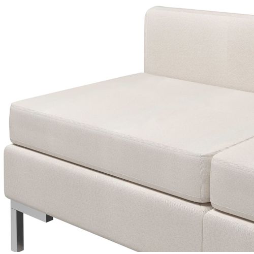 4-dijelni set sofa od tkanine krem slika 6