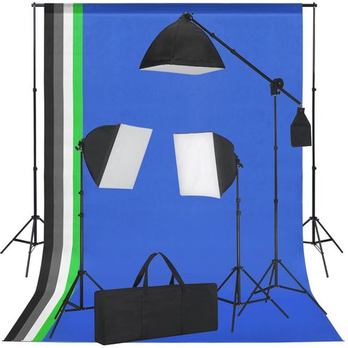 Oprema za studio sa svjetlima softbox i pozadinama slika 14