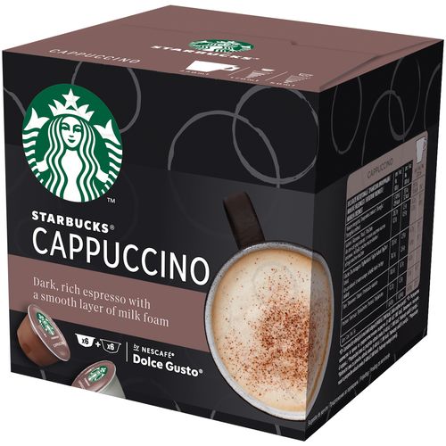 STARBUCKS Cappuccino by NESCAFÉ® Dolce Gusto®, kapsule za kavu, (12 kapsula / 6 napitaka), kutija, 120 g slika 2