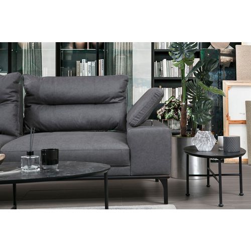 Atelier Del Sofa Kutna garnitura, Sivo, Hollywood Corner Left - Grey slika 6