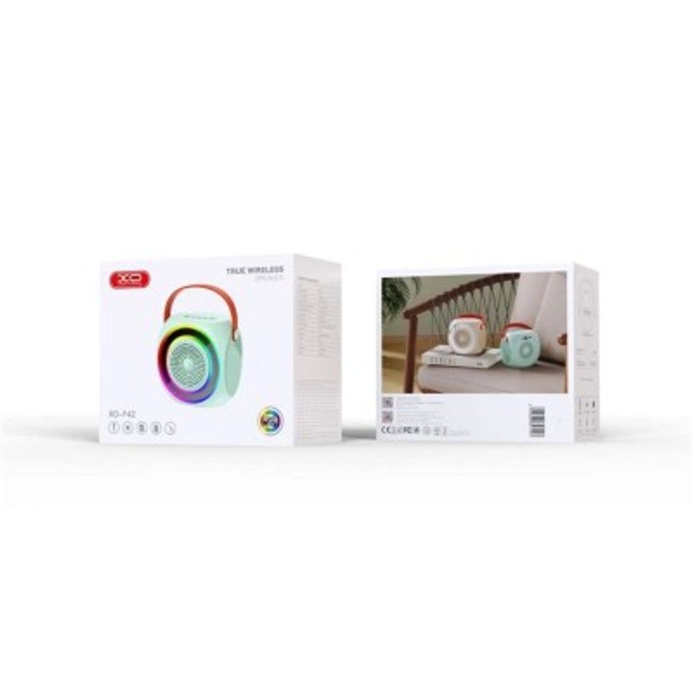 XO F42 White Bluetooth karaoke stereo sa mikrofonom slika 1
