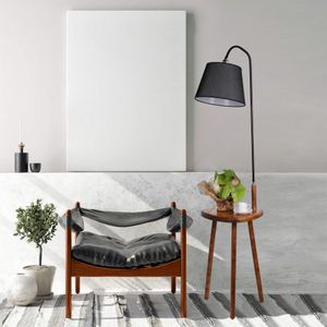 Demet Sehbalı Ahşap Lambader Ceviz Pramit Hasır Siyah Abajurlu Black
Walnut Floor Lamp