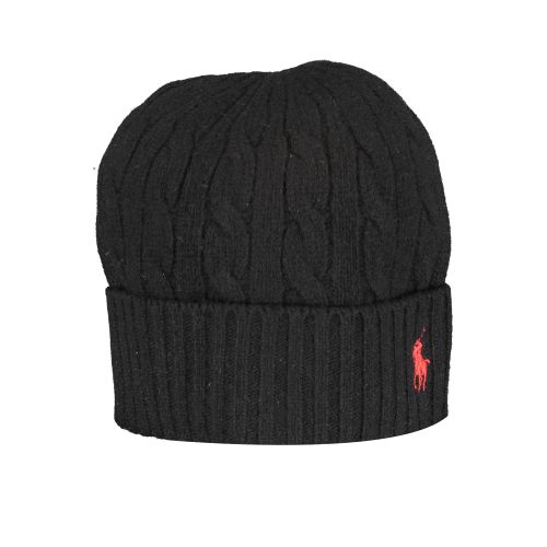 RALPH LAUREN BLACK MEN'S BEANIE slika 1