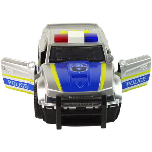 Policijski auto Charger 1:14 sa svjetlosnim i zvučnim efektima srebrni slika 3
