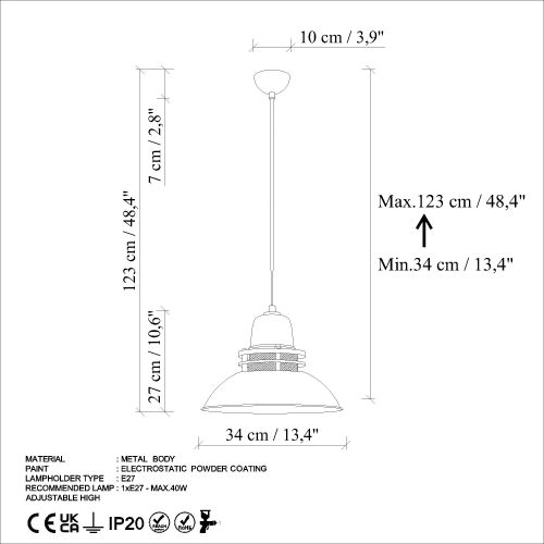 TIBET-3735-RETRO Antiquation Chandelier slika 8